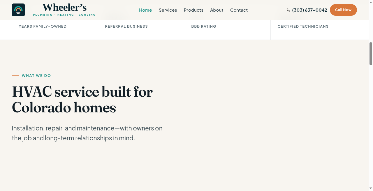 New Wheeler's redesign services section
