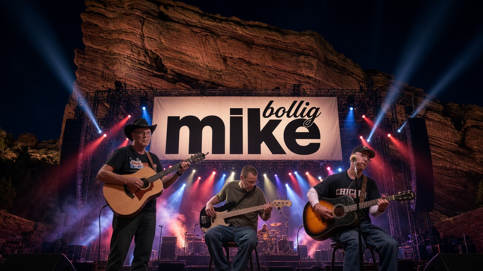 Mike Bollig and band on stage